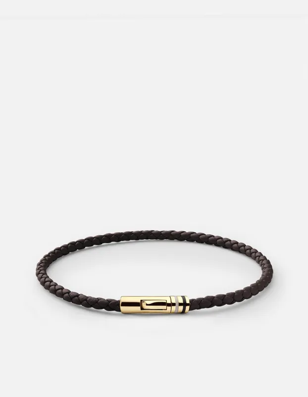 Juno Leather Bracelet, Gold Vermeil sold by Miansai