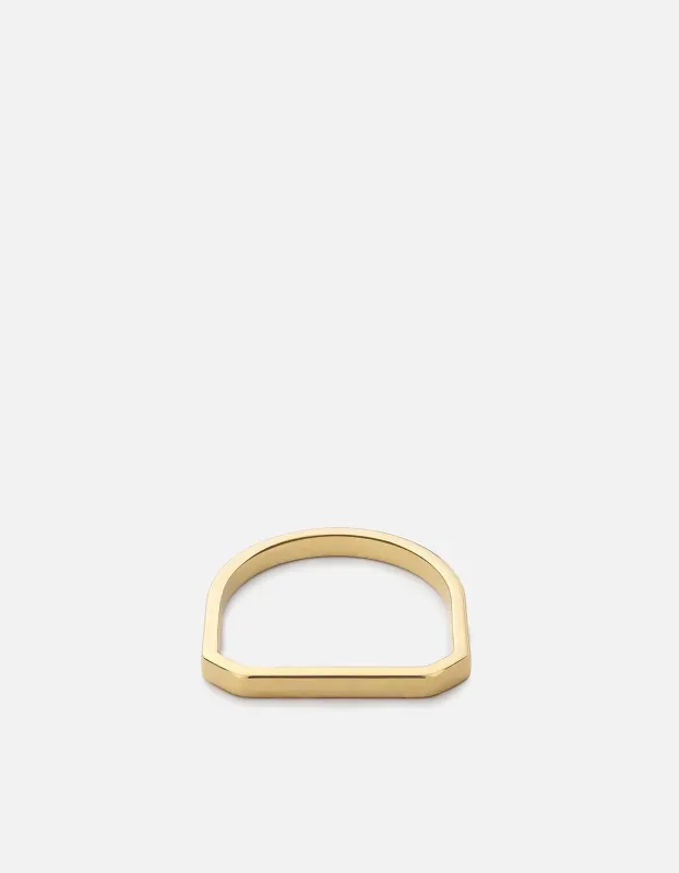 Thin Hex Ring, Gold Vermeil sold by Miansai