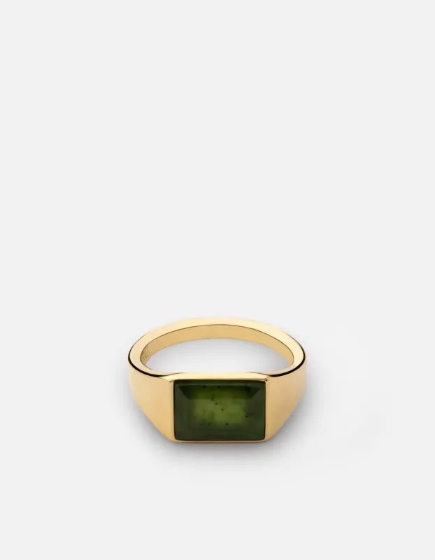 Slim Lennox Jasper Ring, Gold Vermeil sold by Miansai