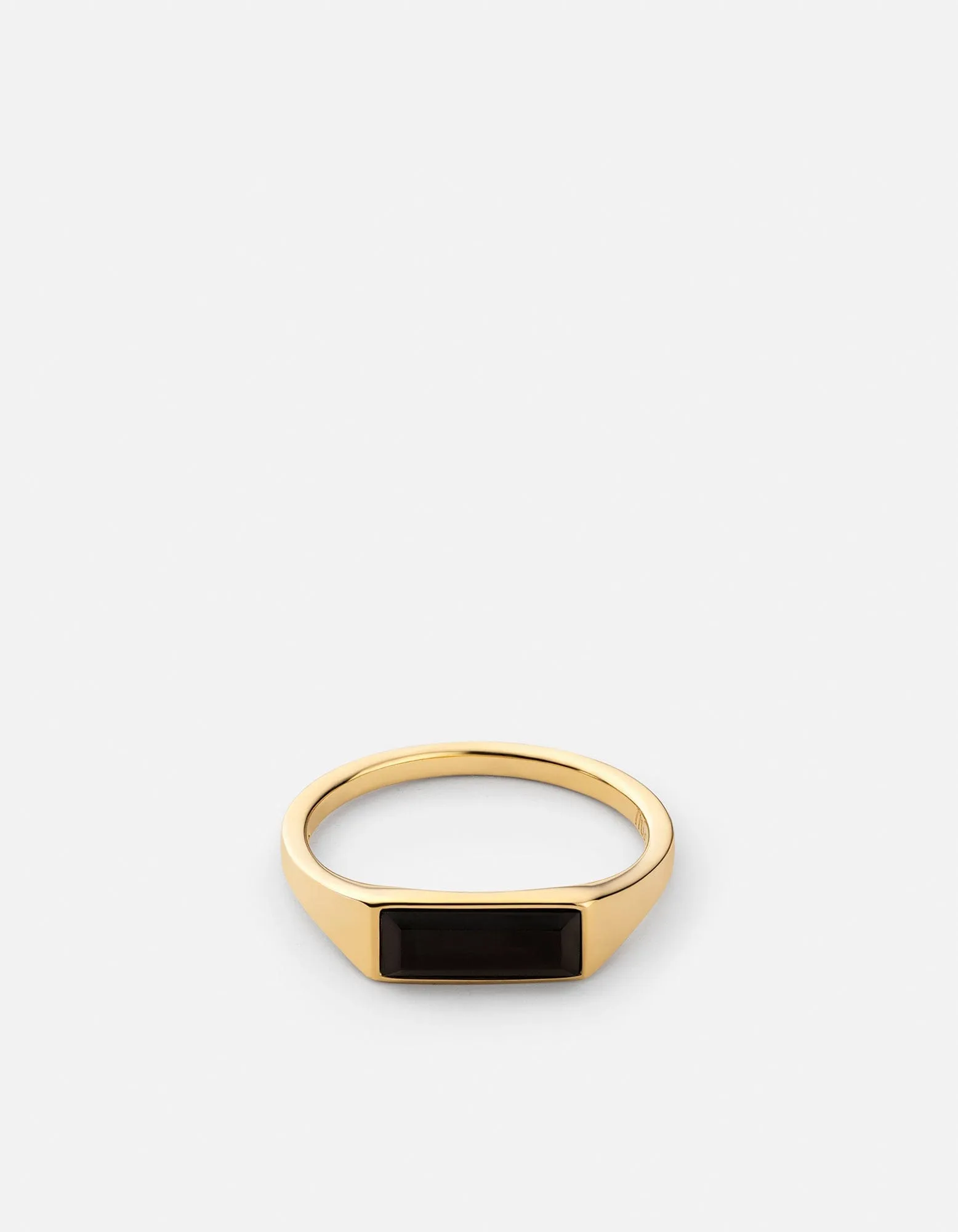 Thin Lennox Onyx Ring, Gold Vermeil sold by Miansai