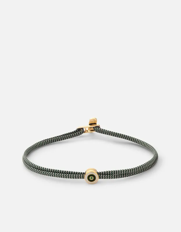 Opus Chalcedony Metric 2.5mm Rope Bracelet, Gold Vermeil/Green sold by Miansai