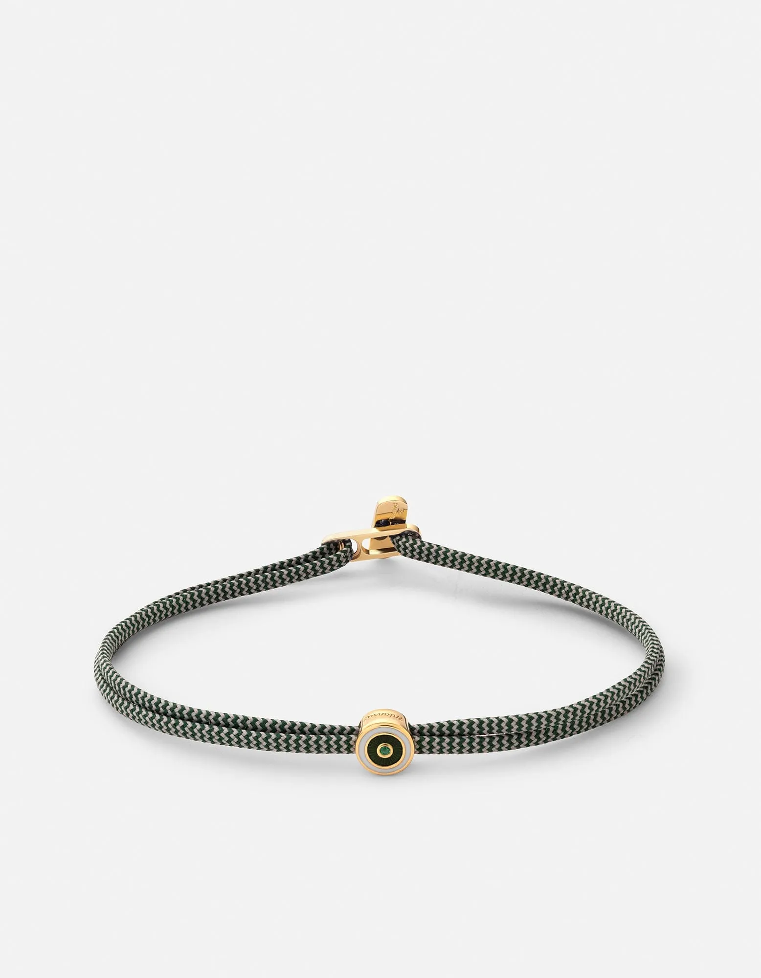 Opus Chalcedony Metric 2.5mm Rope Bracelet, Gold Vermeil/Green sold by Miansai