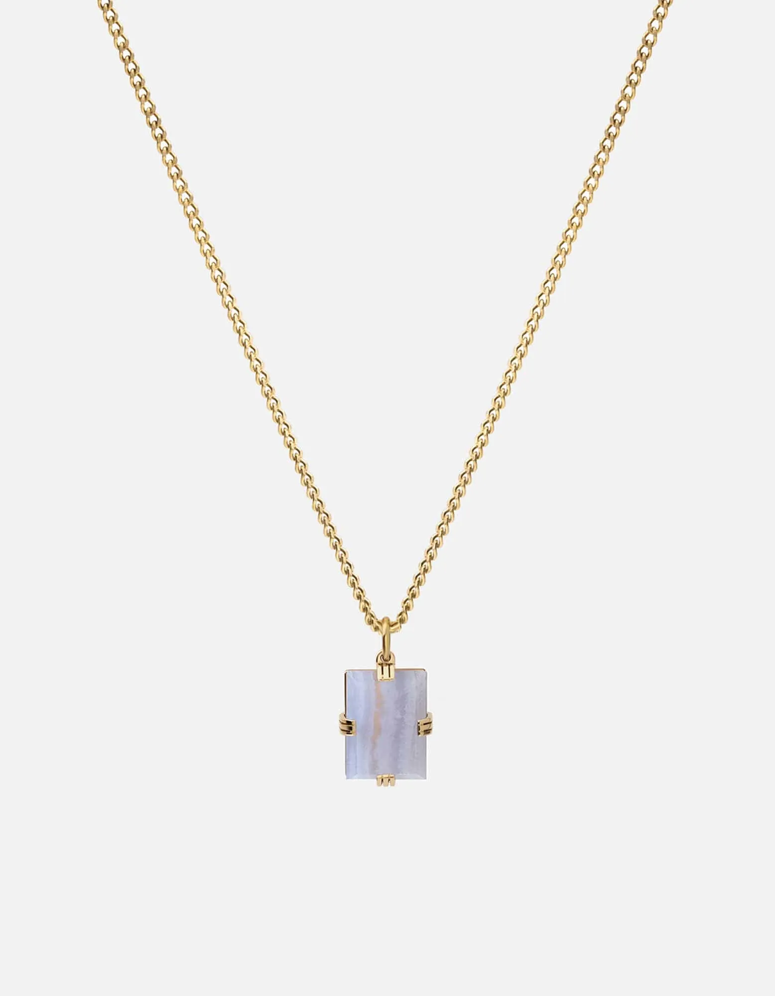 Lennox White Agate Necklace, Gold Vermeil sold by Miansai