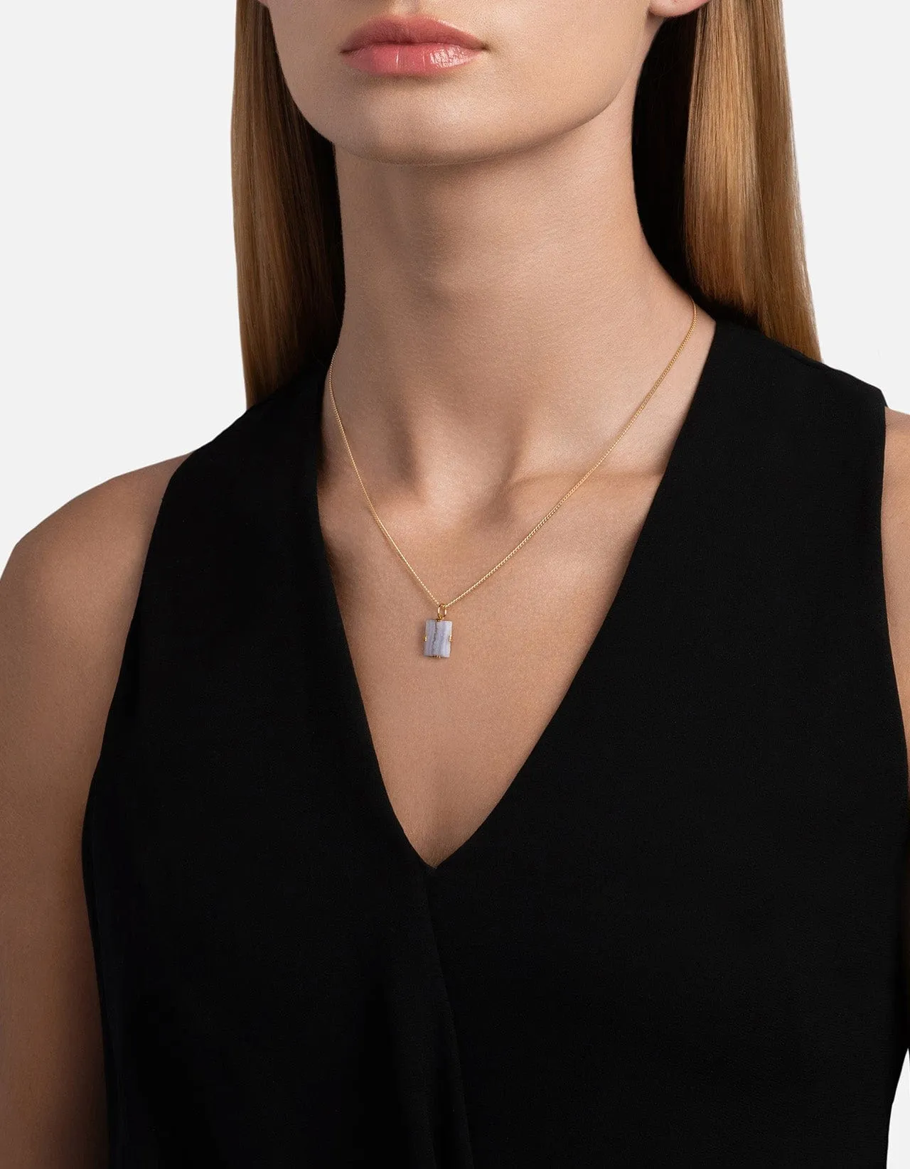 Lennox White Agate Necklace, Gold Vermeil sold by Miansai product image thumbnail 3