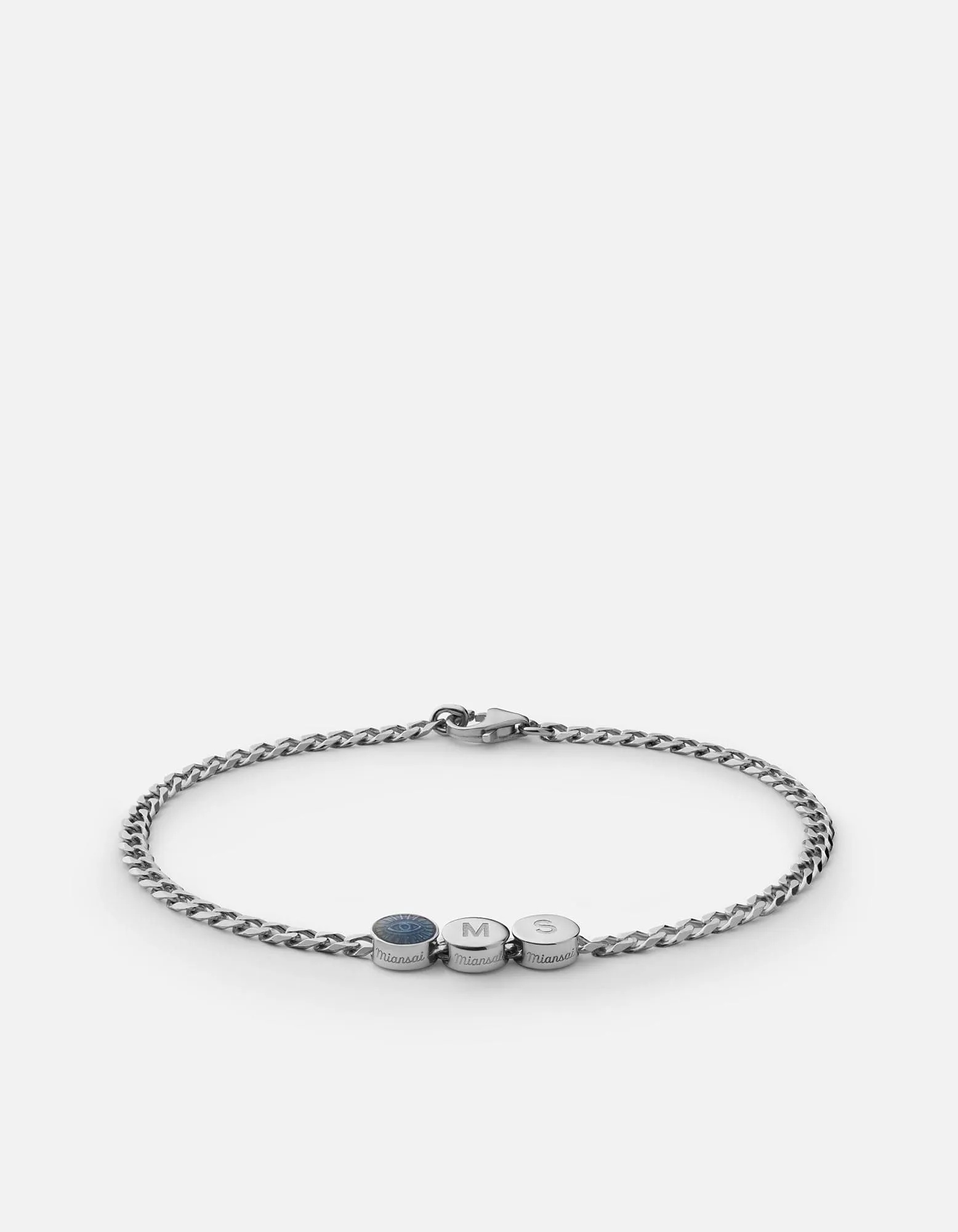 Eye of Time Type Chain Bracelet, Sterling Silver/Blue sold by Miansai product image thumbnail 5