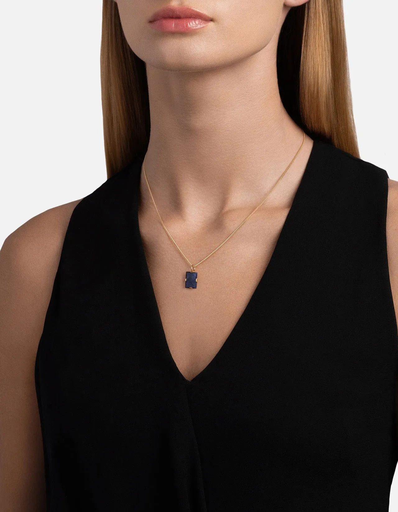 Lennox Blue Sodalite Necklace, Gold Vermeil sold by Miansai product image thumbnail 3