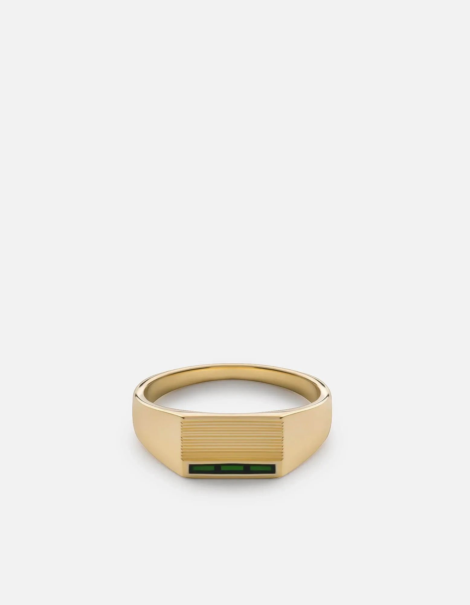 Vault Ring, Gold Vermeil/Green sold by Miansai
