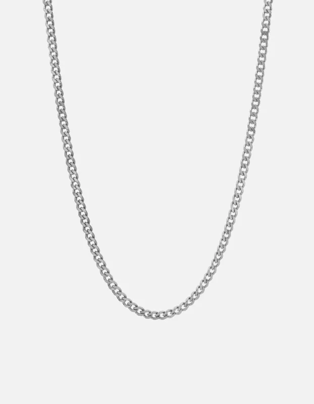 4mm Cuban Chain Necklace, Sterling Silver sold by Miansai