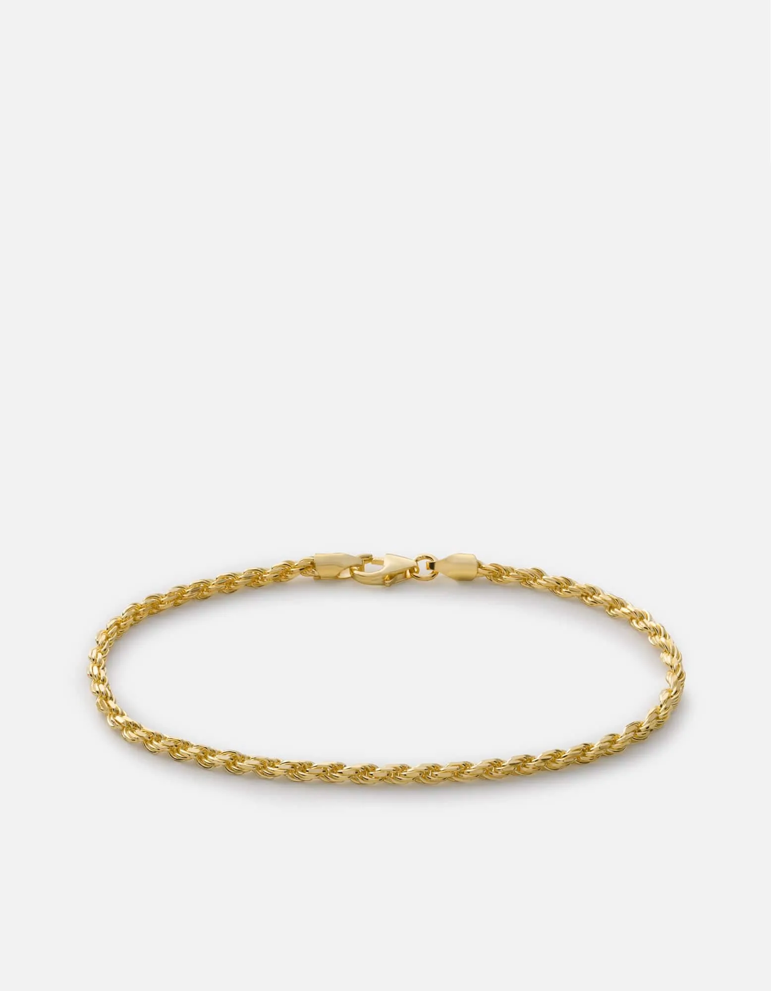 2.4mm Rope Chain Bracelet, Gold Vermeil sold by Miansai