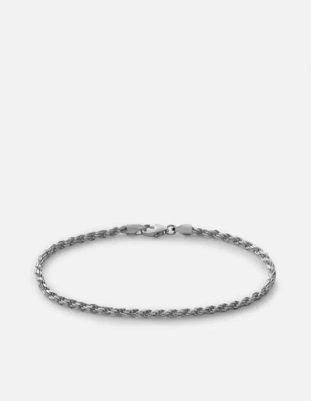 2.4mm Rope Chain Bracelet, Sterling Silver sold by Miansai