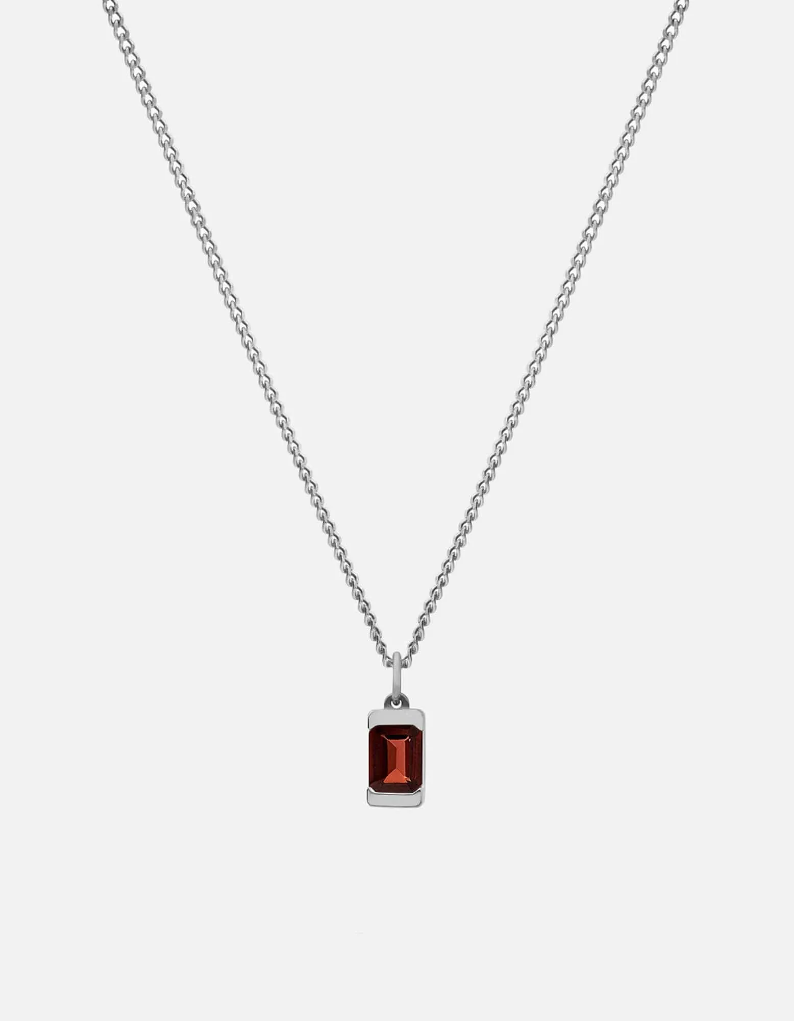 Valor Garnet Necklace, Sterling Silver sold by Miansai