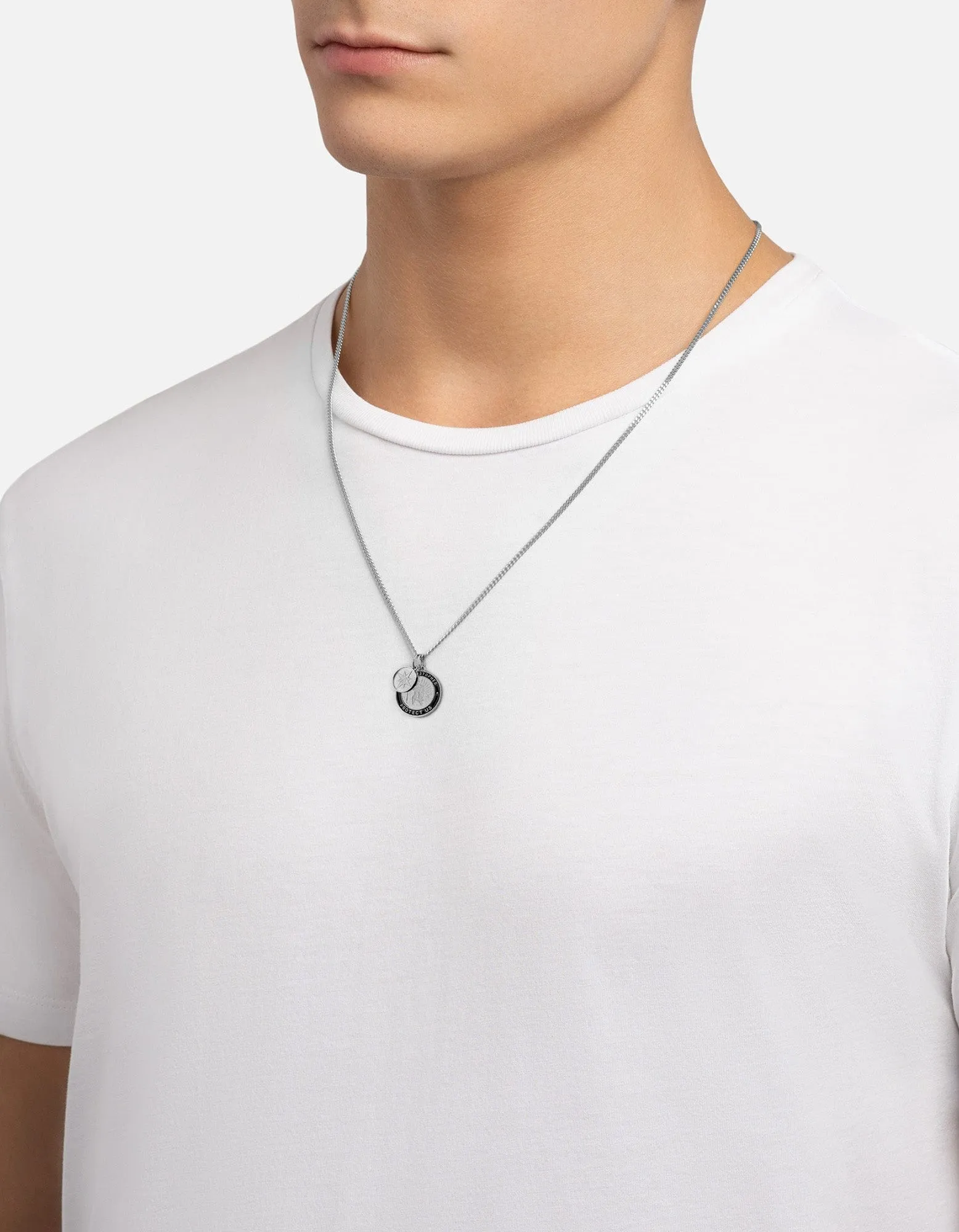 Saint Christopher Surf Necklace, Sterling Silver/Black sold by Miansai product image thumbnail 3