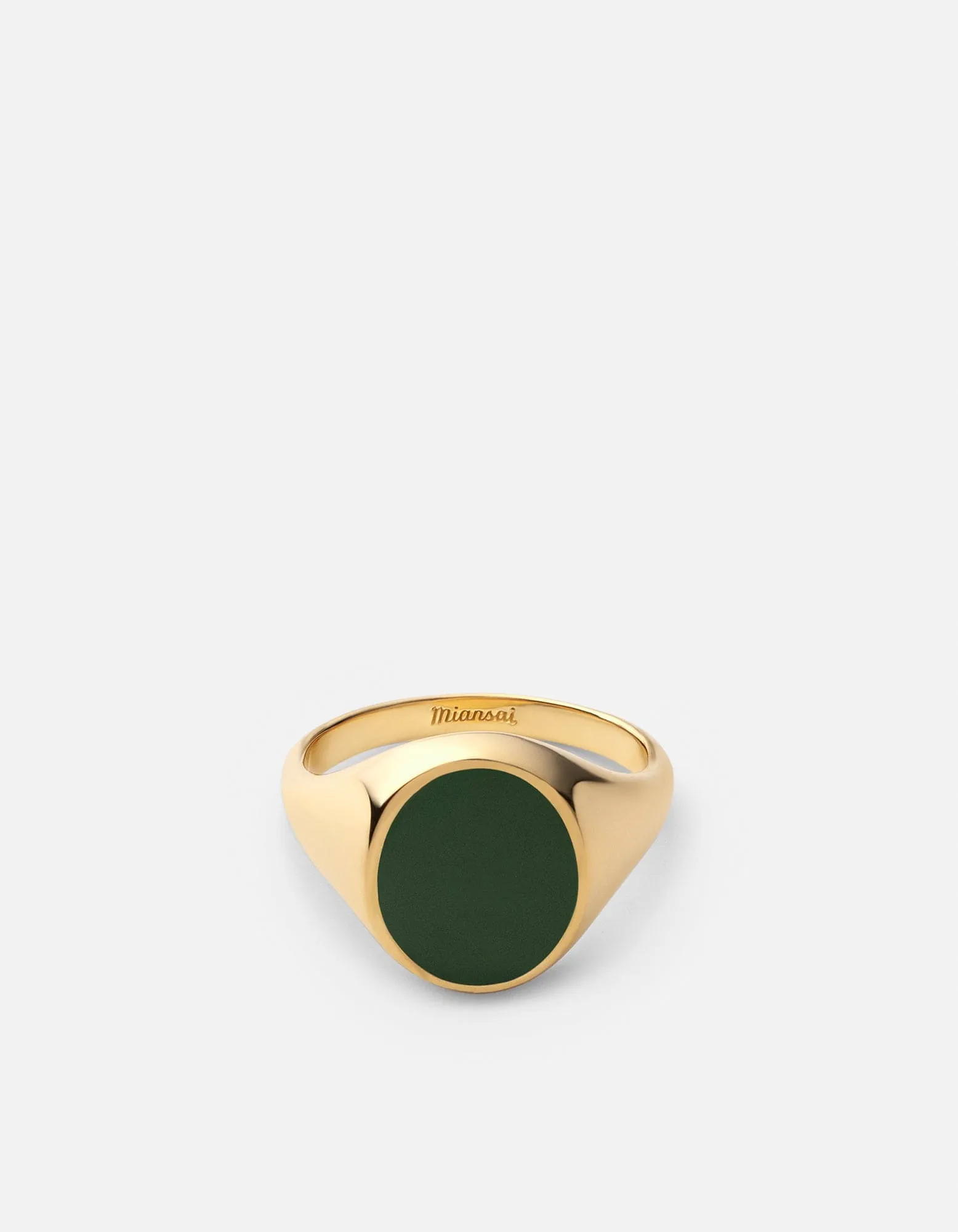 Heritage Ring, Gold Vermeil/Green sold by Miansai