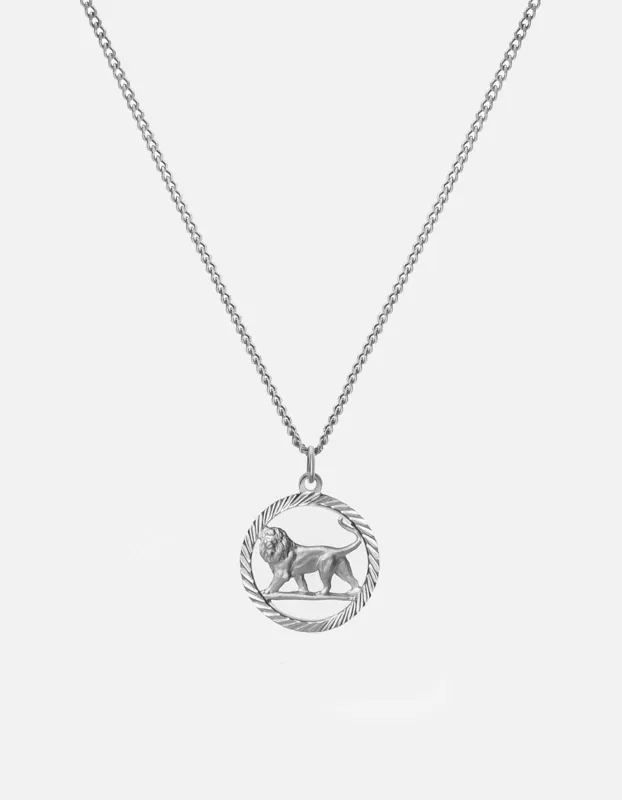 Lev Lion Necklace, Sterling Silver sold by Miansai