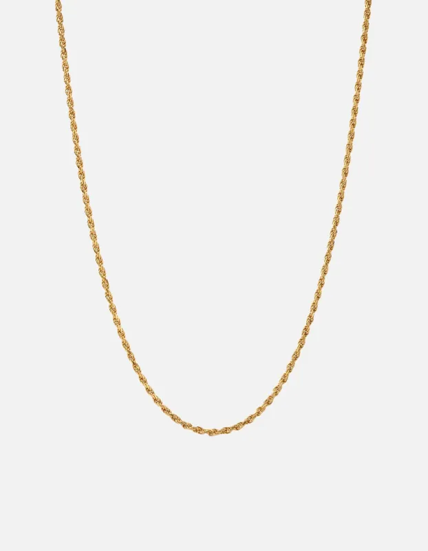 2.4mm Rope Chain Necklace, Gold Vermeil sold by Miansai