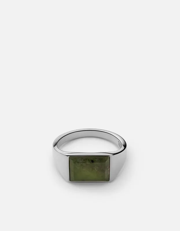 Lennox Jasper Ring, Sterling Silver sold by Miansai