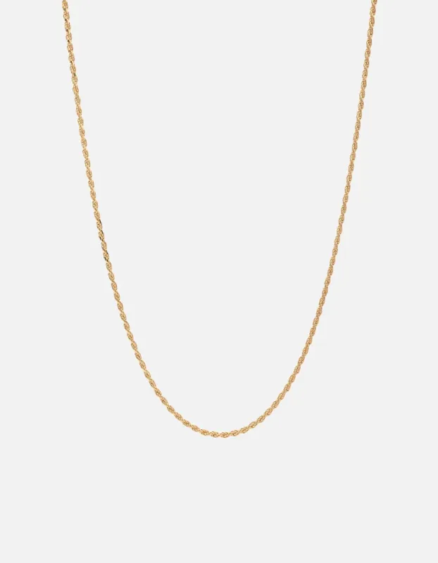 1.8mm Rope Chain Necklace, Gold Vermeil sold by Miansai