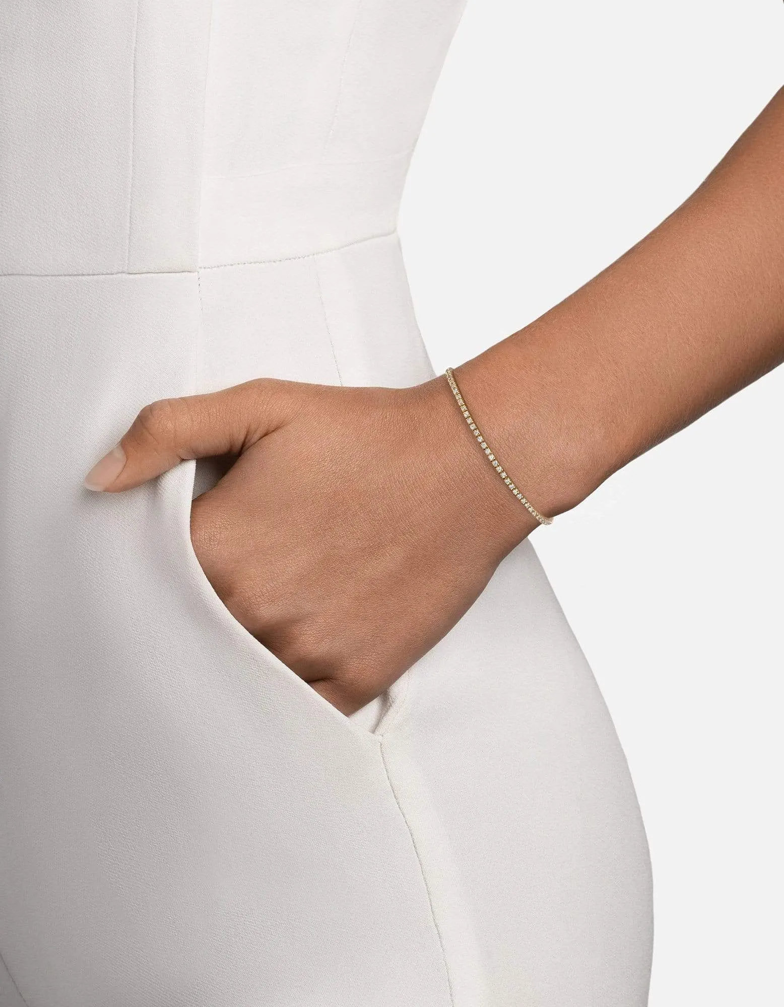 Century Square Bracelet, 14k Yellow Gold Pavé sold by Miansai product image thumbnail 2