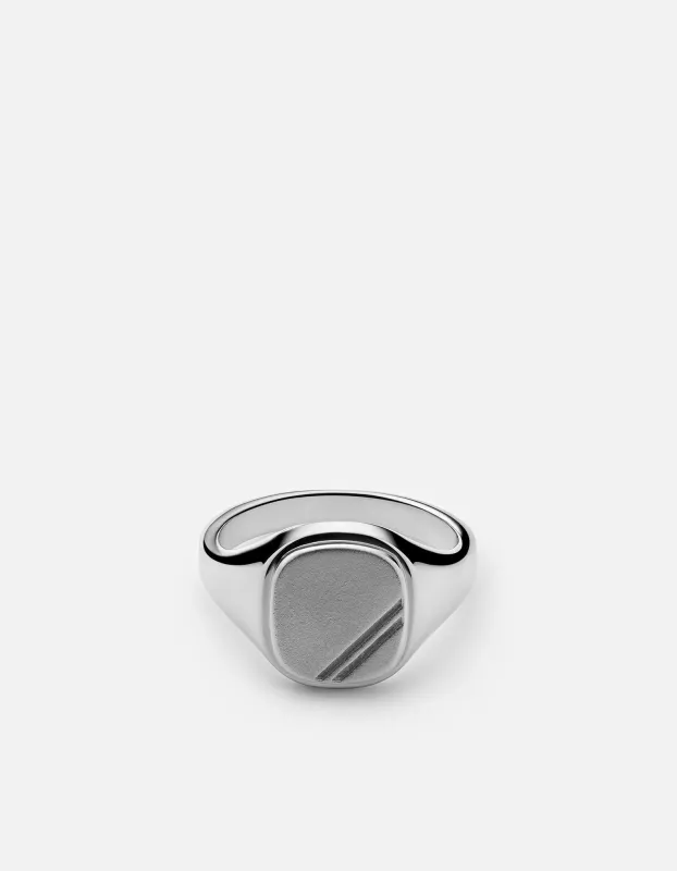 Square Step Ring, Sterling Silver sold by Miansai
