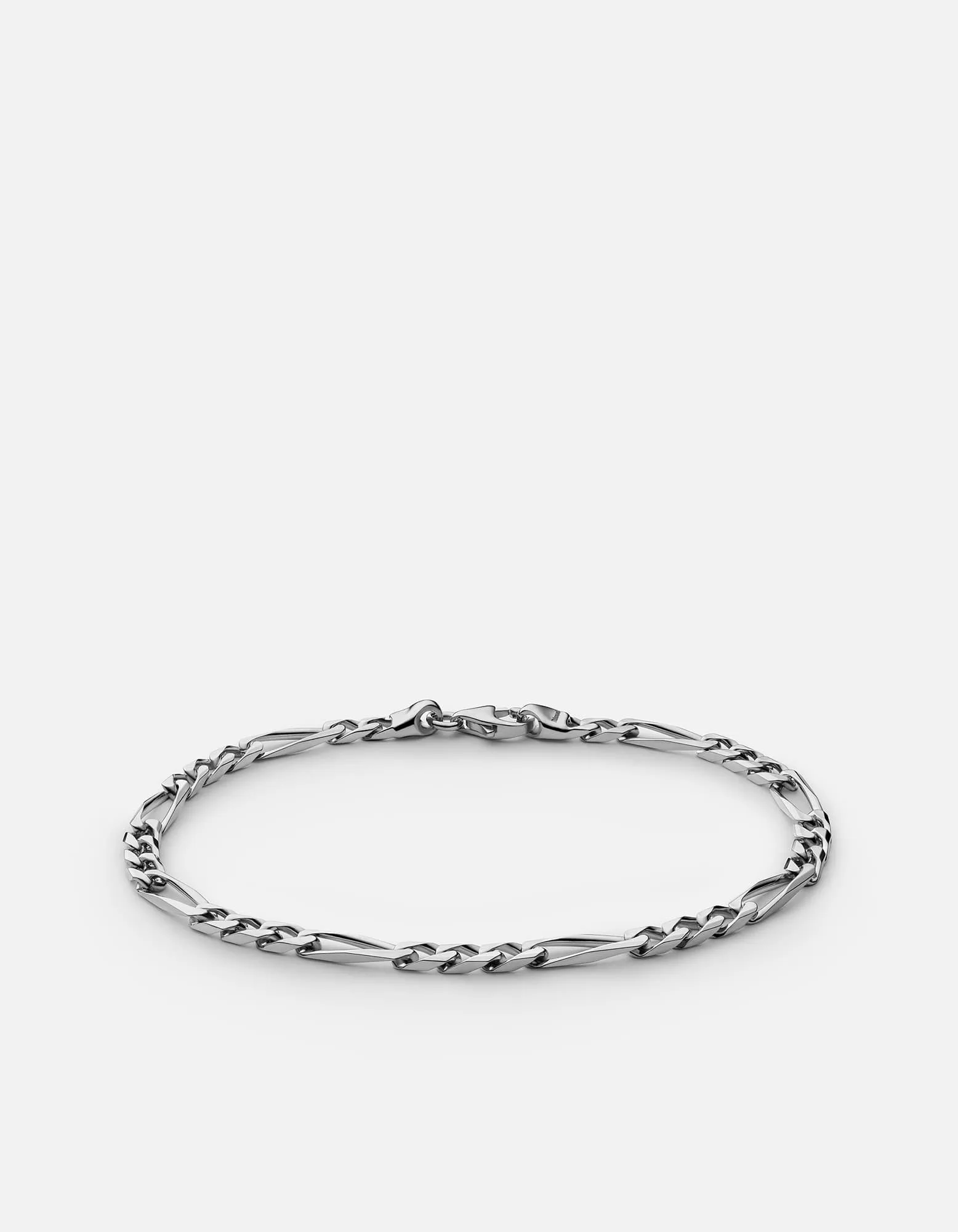 3mm Figaro Chain Bracelet, Sterling Silver sold by Miansai