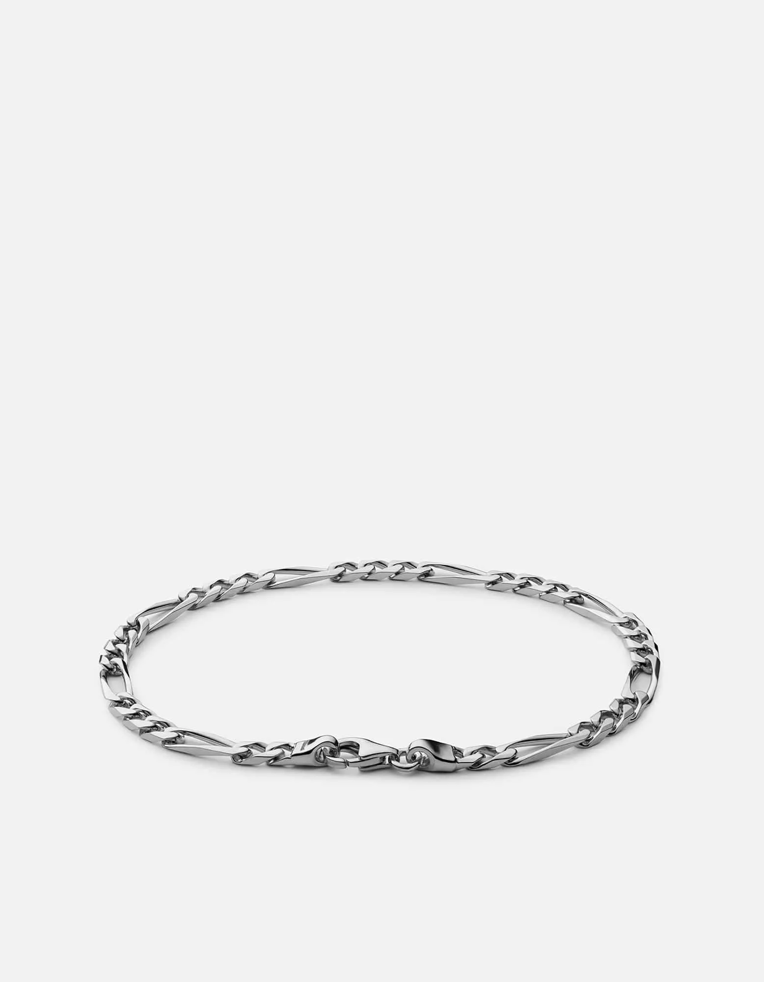 3mm Figaro Chain Bracelet, Sterling Silver sold by Miansai product image thumbnail 2