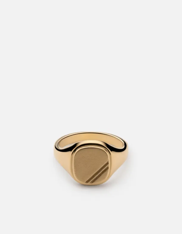 Square Step Ring, Gold Vermeil sold by Miansai