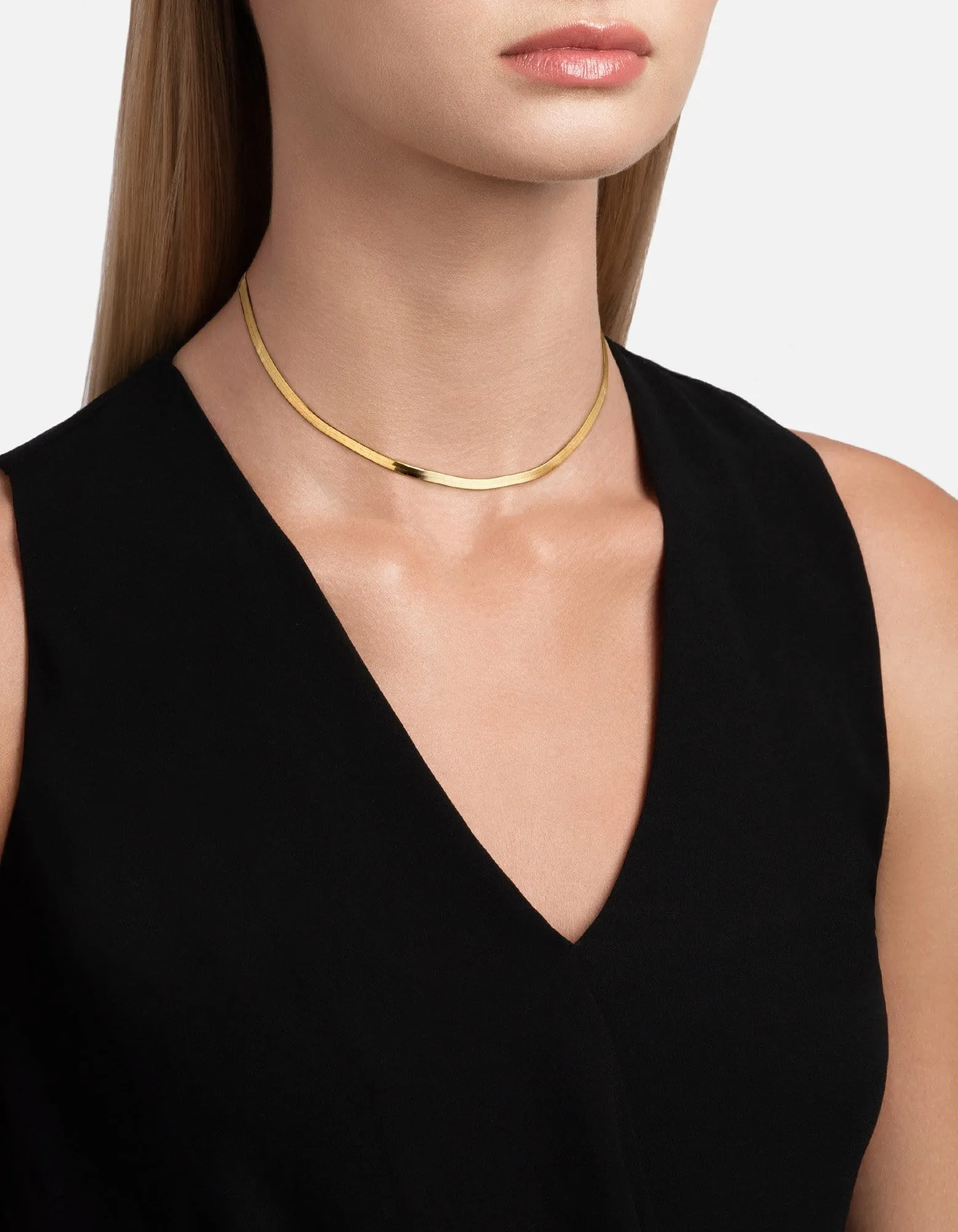 3mm Herringbone Choker, Gold Vermeil sold by Miansai product image thumbnail 2