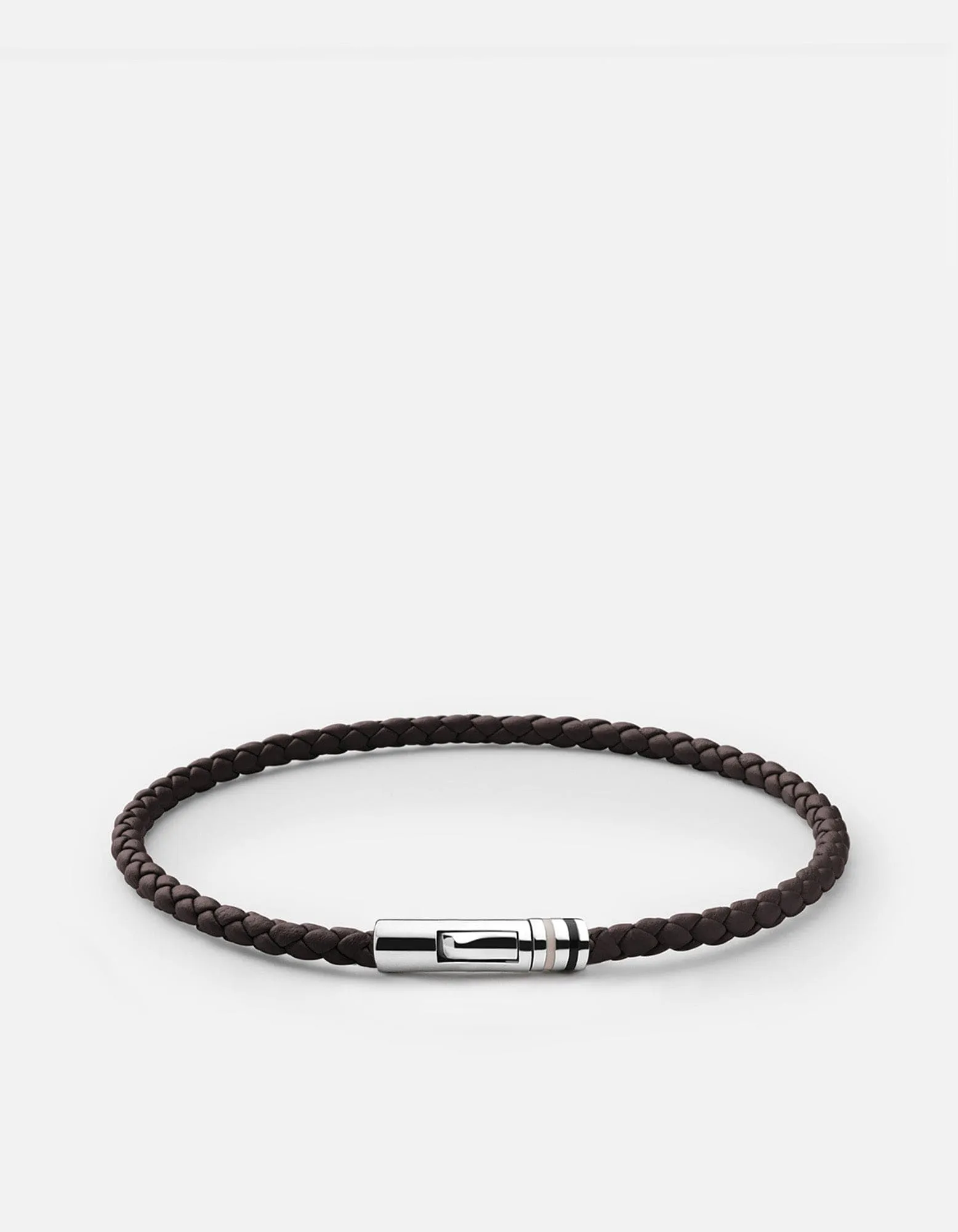Juno Leather Bracelet, Sterling Silver / Brown sold by Miansai