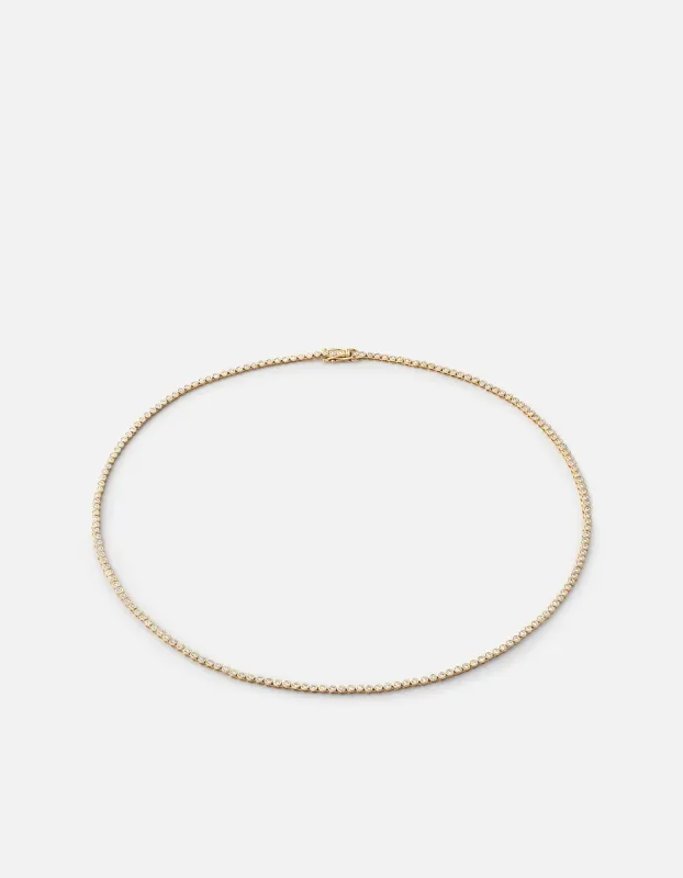 Century Round Choker, 14k Gold Pavé made by Miansai