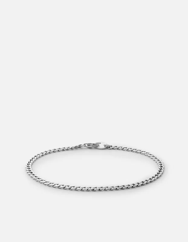 Annex Cuban Chain Bracelet II, Matte Sterling Silver sold by Miansai