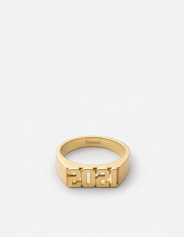 Numero Ring, 14k Gold made by Miansai