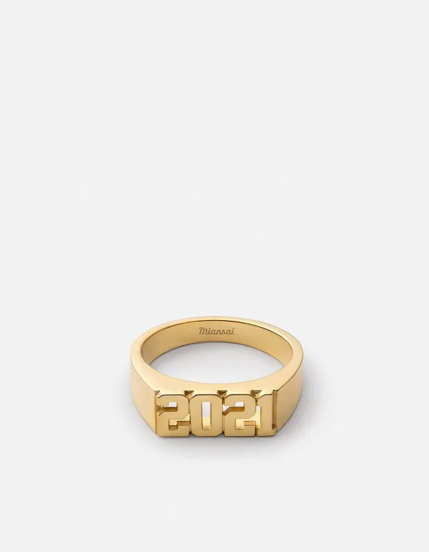 Numero Ring, 14k Gold sold by Miansai