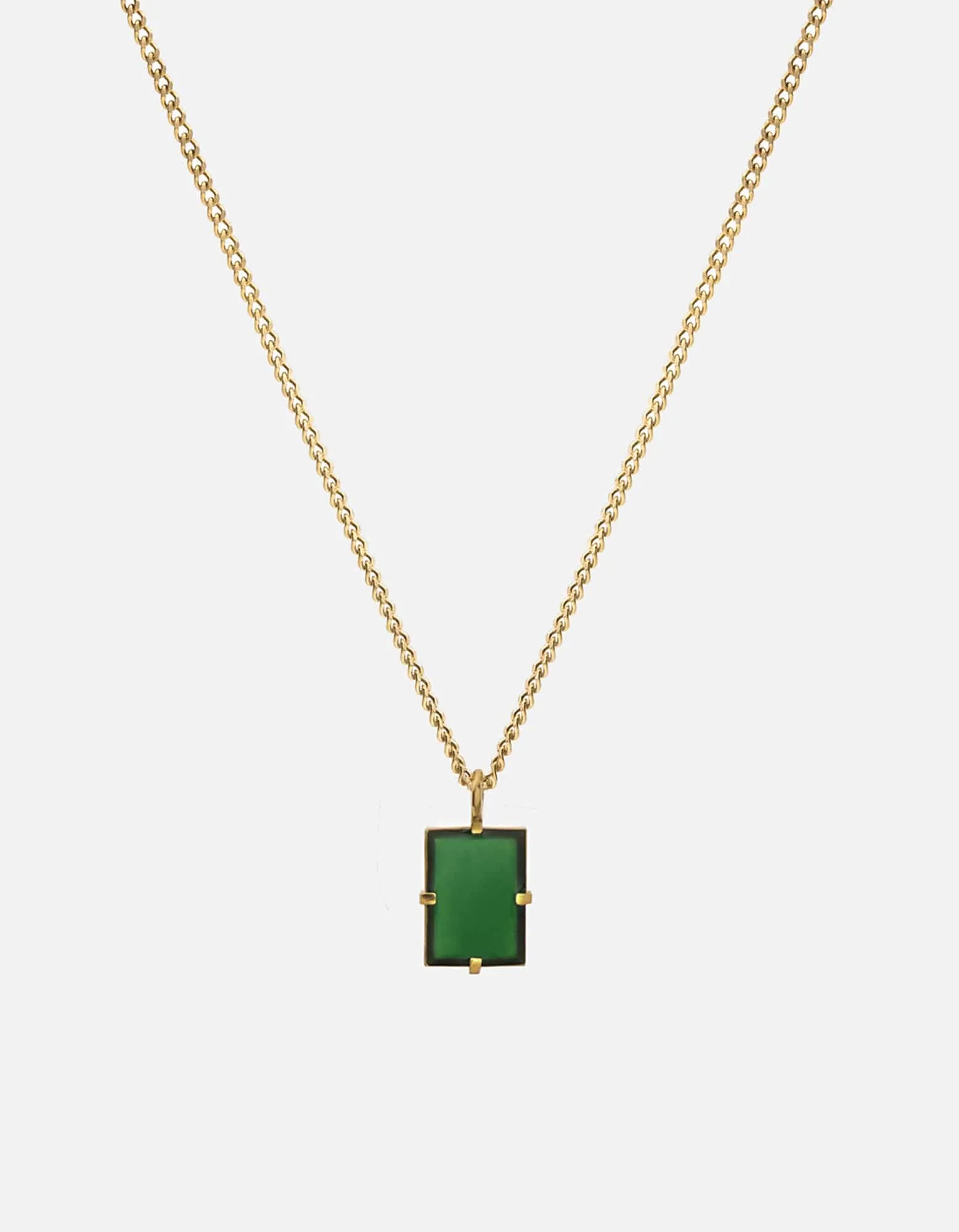 Lennox Necklace, Gold Vermeil/Green sold by Miansai