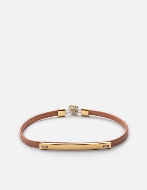 Nexus ID Leather Bracelet, Gold Vermeil sold by Miansai