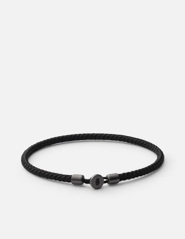 Nexus Rope Bracelet, Matte Black Rhodium sold by Miansai