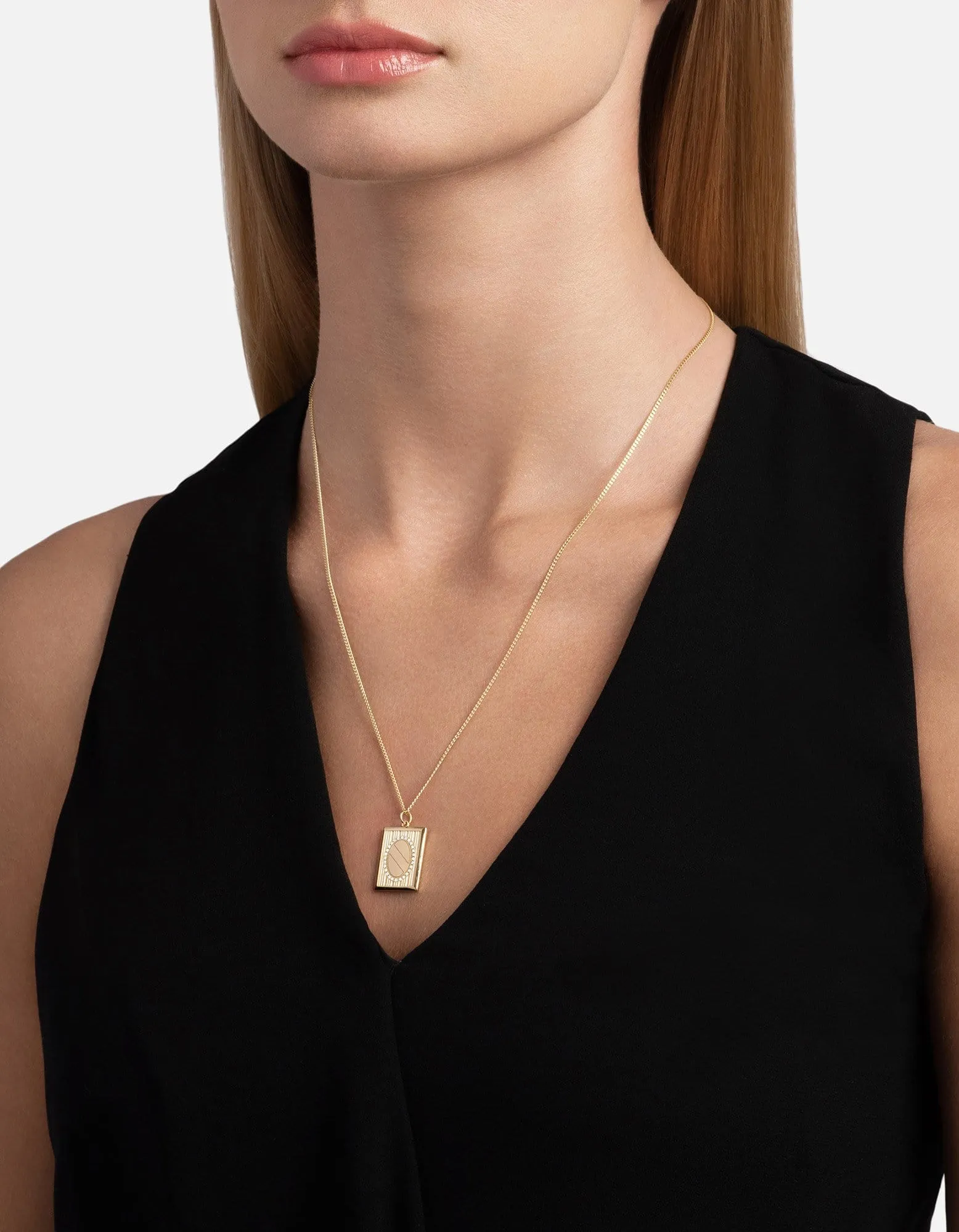 Frame Necklace, Gold Vermeil/Sapphire sold by Miansai product image thumbnail 3