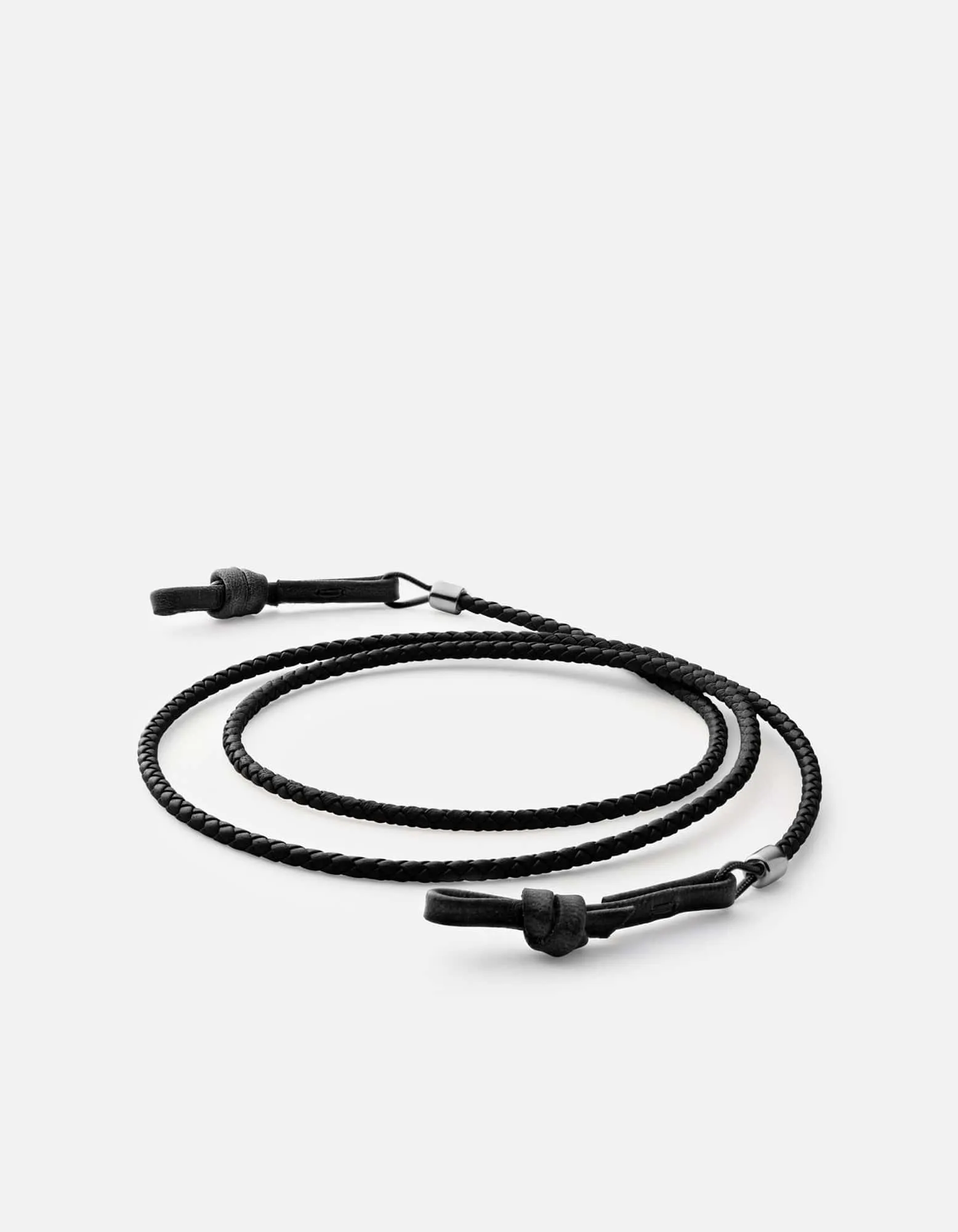 Nexus Braided Leather Sunglass Cord, Sterling Silver sold by Miansai
