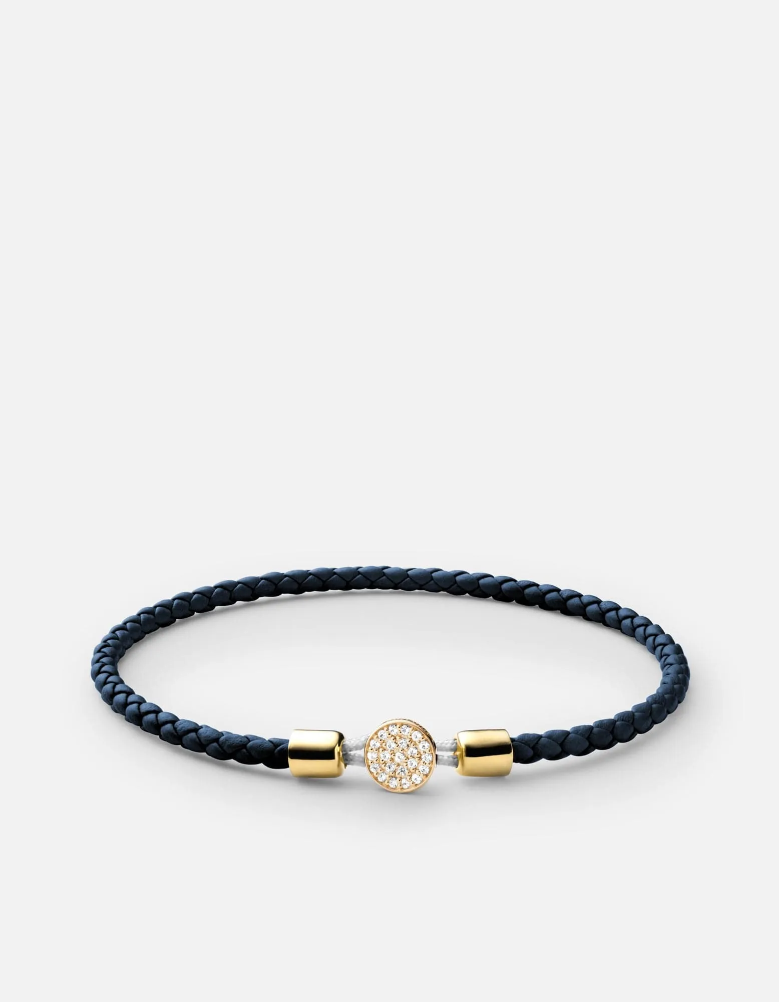 Nexus Leather Bracelet, Gold Vermeil/Sapphire sold by Miansai