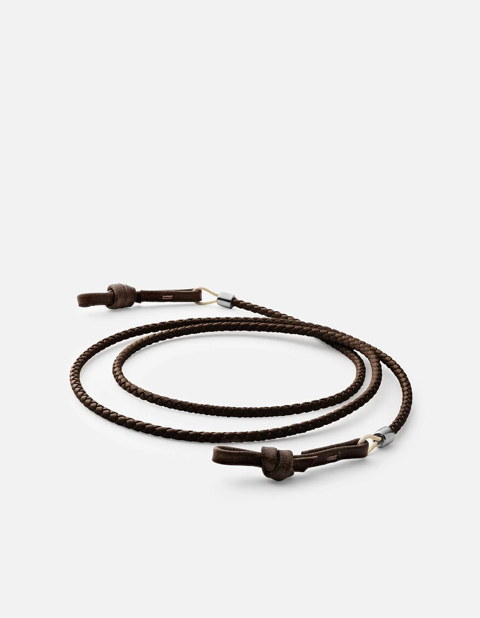 Nexus Braided Leather Sunglass Cord, Sterling Silver sold by Miansai product image thumbnail 3