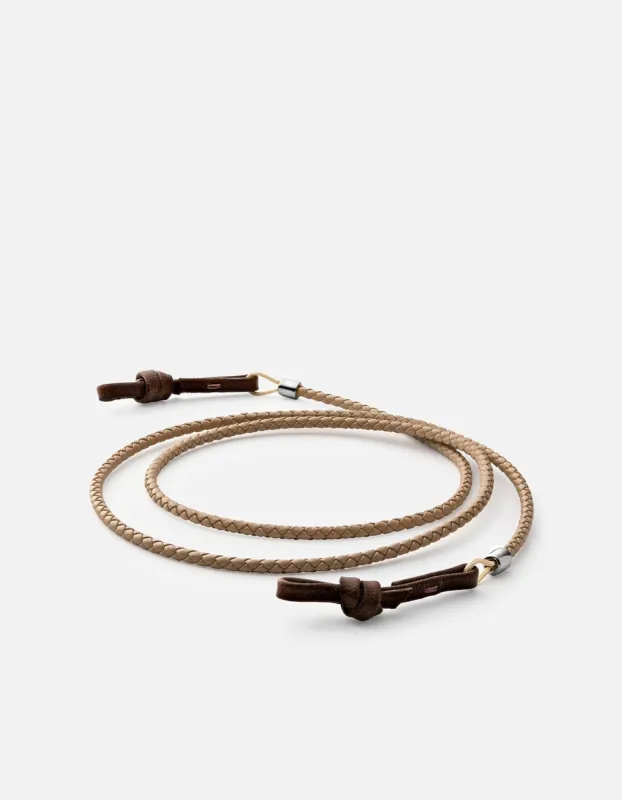 Nexus Braided Leather Sunglass Cord, Sterling Silver sold by Miansai