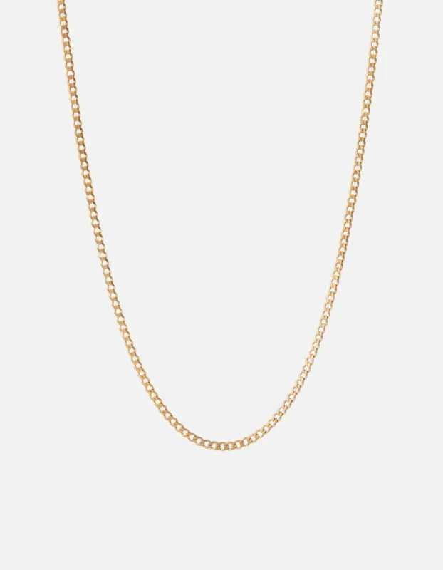 3mm Cuban Chain Necklace, 14k Matte Gold sold by Miansai