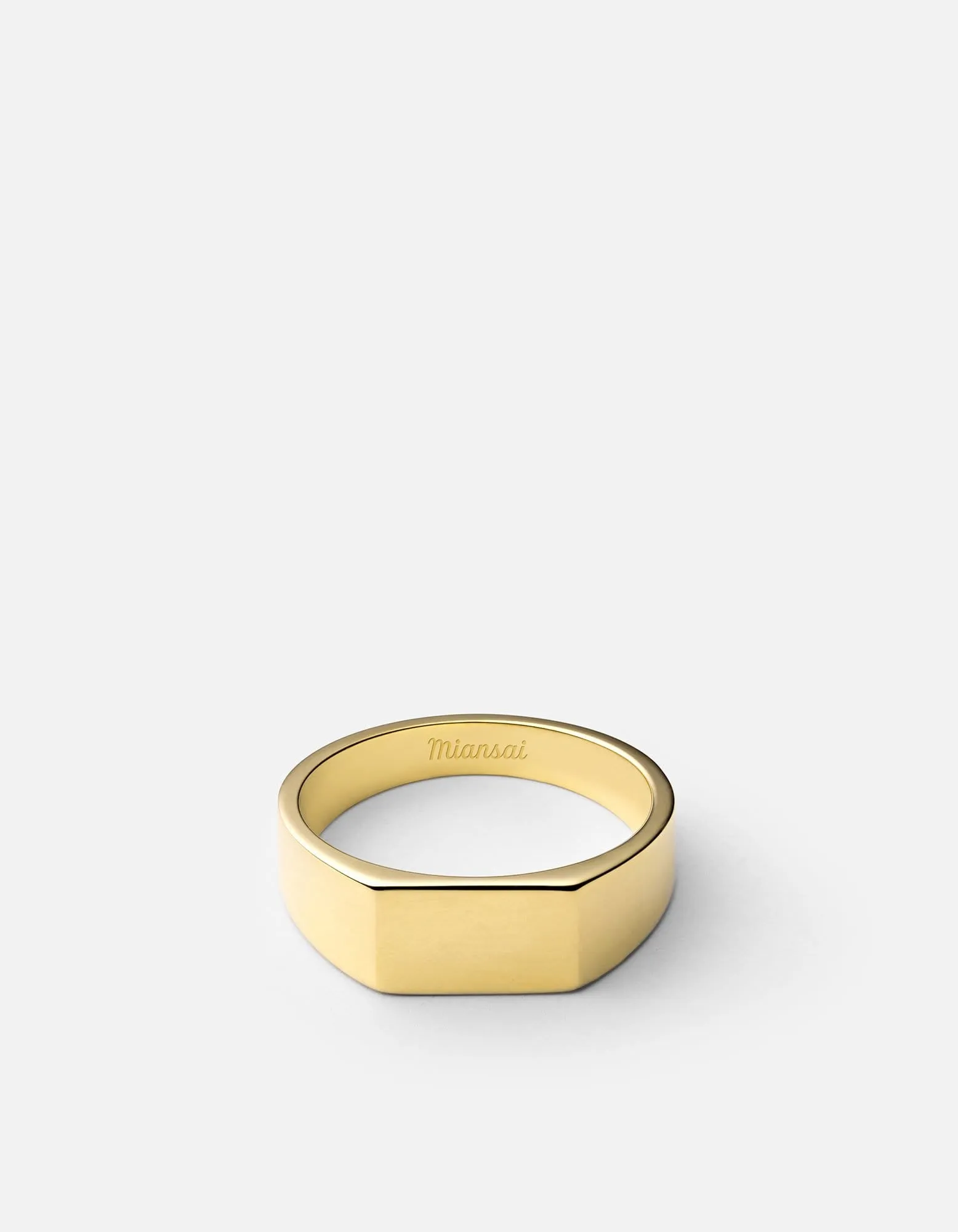 Geo Signet Ring, Gold Vermeil/3 Letters sold by Miansai product image thumbnail 2