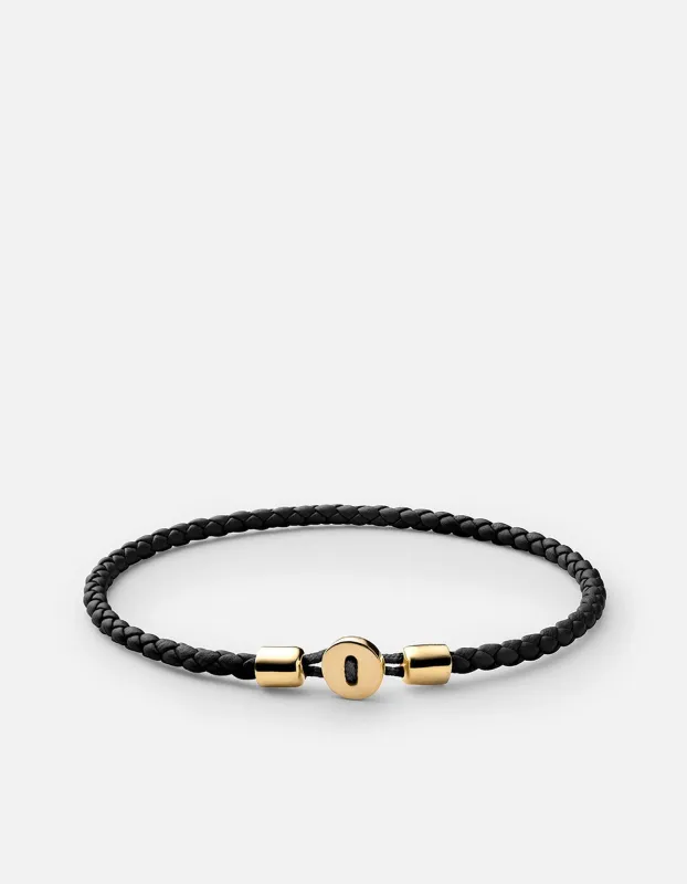 Nexus Leather Bracelet, Gold Vermeil sold by Miansai