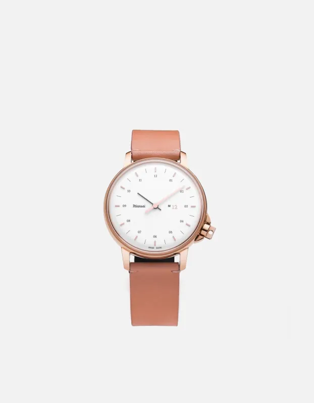 M12 Swiss Rose|White Salmon Leather sold by Miansai