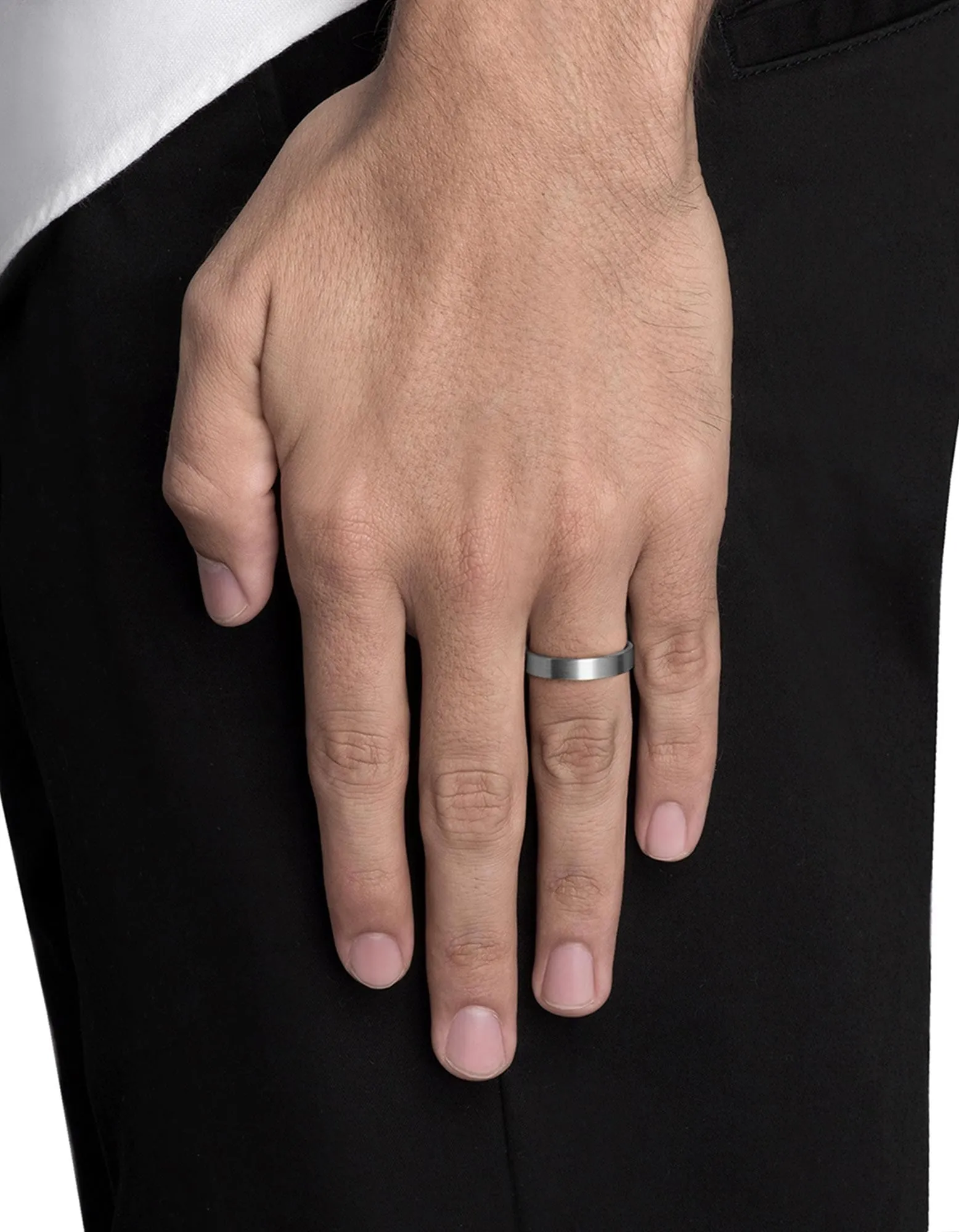 4mm Silver Band, Matte Silver sold by Miansai product image thumbnail 3