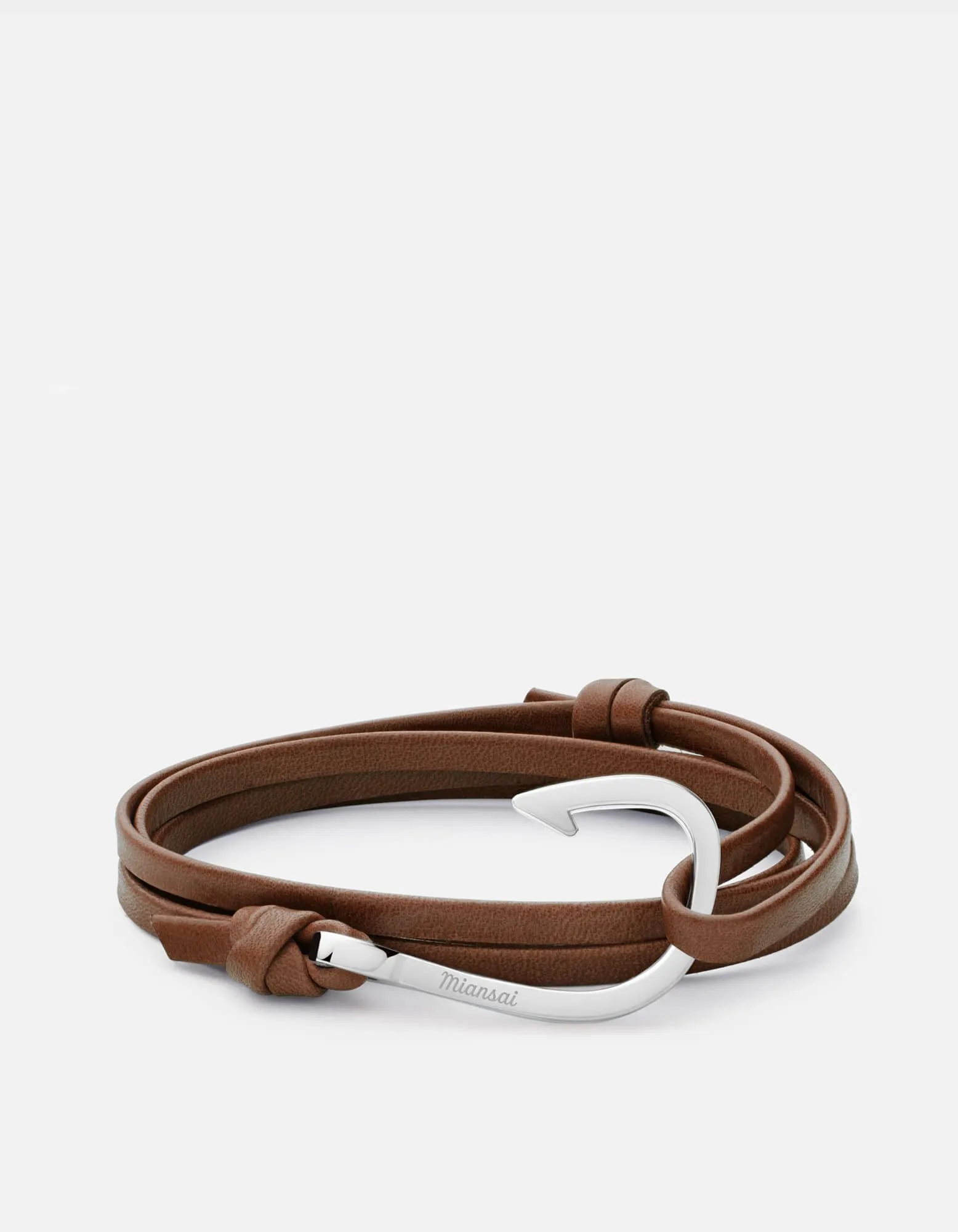 Hook Leather Bracelet, Silver sold by Miansai product image thumbnail 4