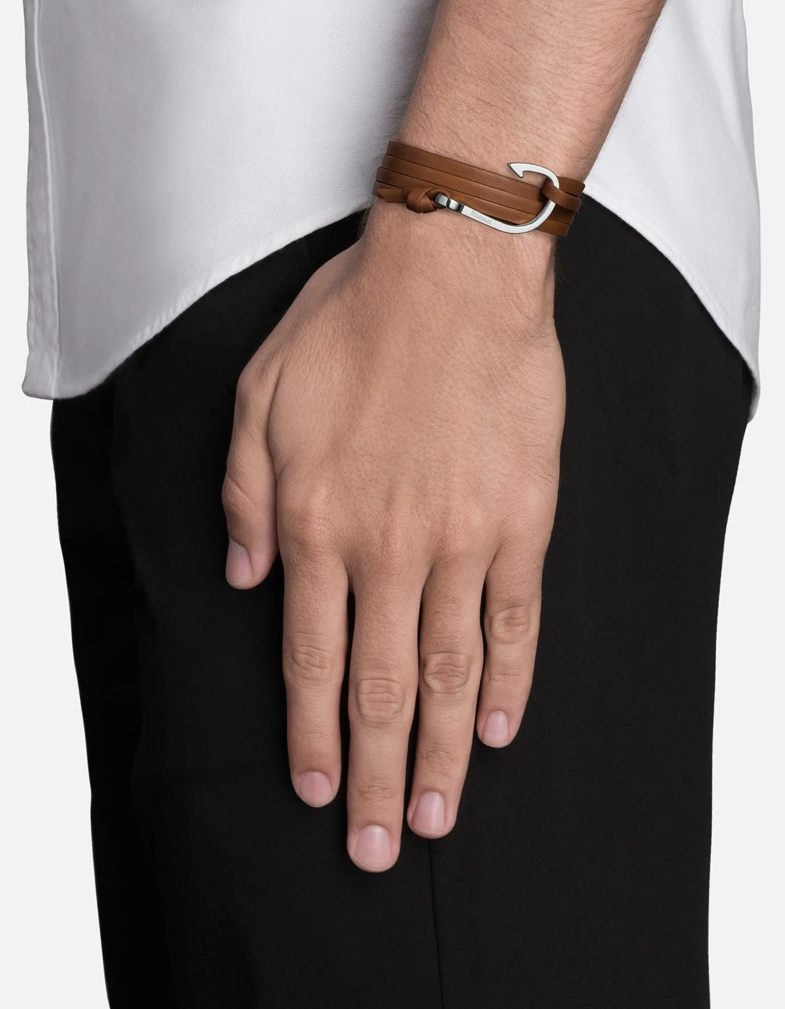 Hook Leather Bracelet, Silver sold by Miansai product image thumbnail 5