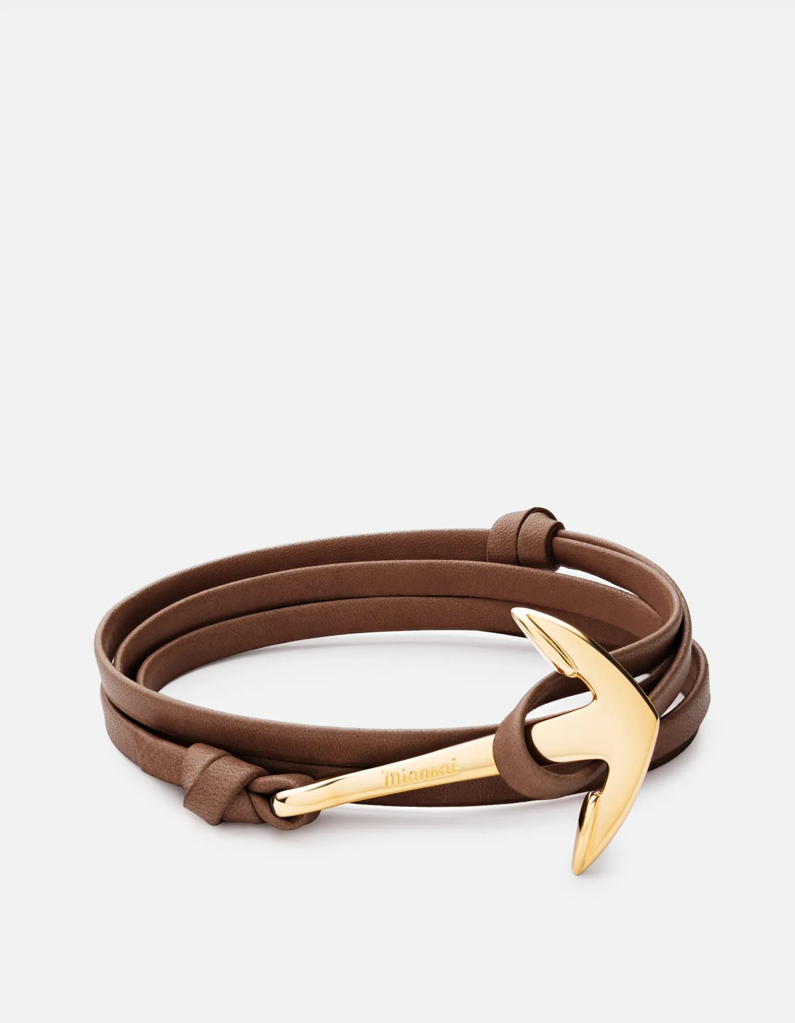 Anchor Leather Bracelet, Gold sold by Miansai product image thumbnail 3