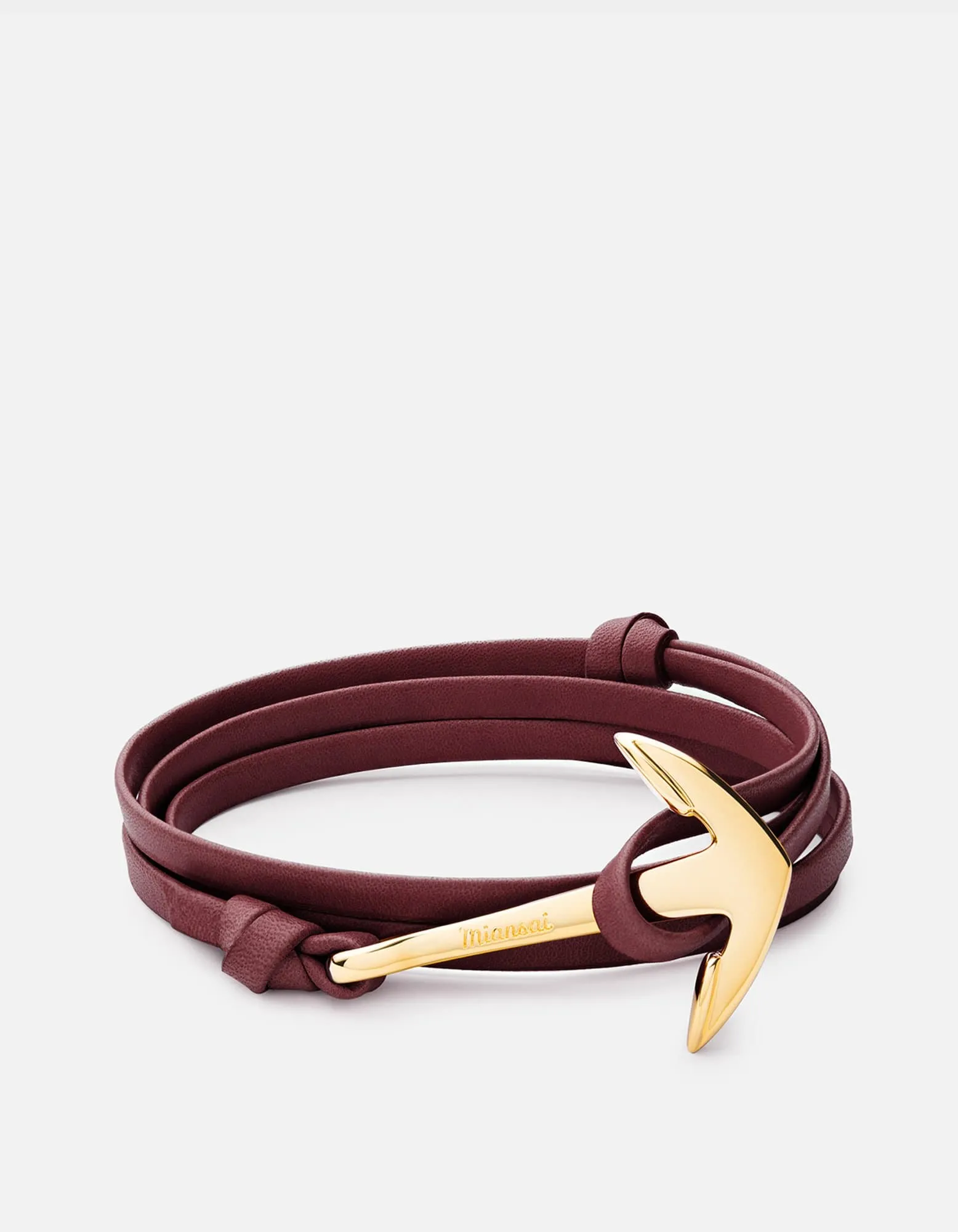 Anchor Leather Bracelet, Gold sold by Miansai product image thumbnail 5