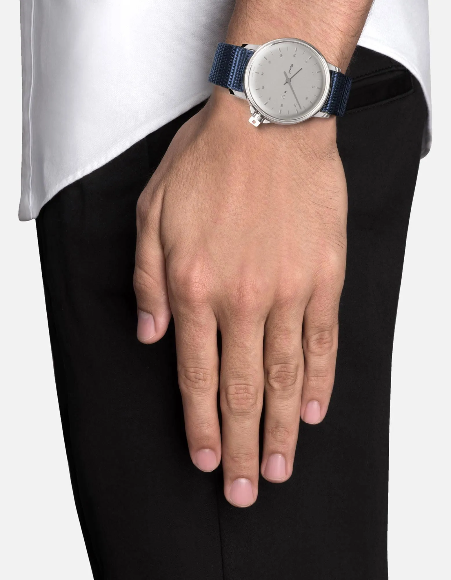 M12 Swiss Silver Navy Blue Nylon sold by Miansai product image thumbnail 3